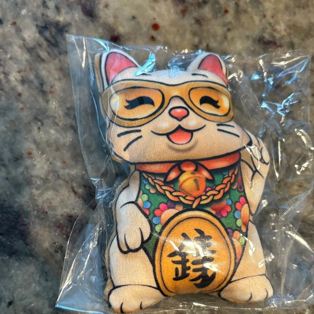 Charming Cat Plush Toy with Glasses